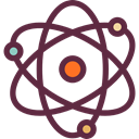 science, Atom, education, Chemistry, nucleus, Orbital DarkSlateGray icon