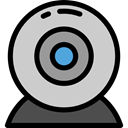 Cam, Webcam, technology, Videocall, electronics, Videocam, Communications, video chat LightGray icon