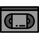 video player, Video Tape, movie, videos, technology, electronics, vintage DarkGray icon