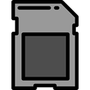 Multimedia, card, storage, Memory card, technology, electronics, sd card DarkGray icon
