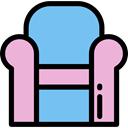 Seat, Chair, furniture, Armchair, Comfortable, Furniture And Household SkyBlue icon