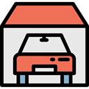buildings, real estate, garage, Home, house Lavender icon