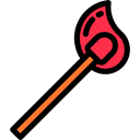 Energy, miscellaneous, fire, travel, Flame, Burning, match, matches, Tools And Utensils Black icon