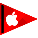 online, Social, media, Apple Red icon
