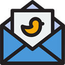 Email, envelope, Message, mail, Note, Communications CornflowerBlue icon