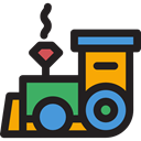 toys, transport, Toy, train, children, Locomotive, trains, Railroad, Baby Toy, Kid And Baby Black icon