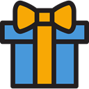 birthday, gift, present, surprise, Christmas Presents, Birthday And Party CornflowerBlue icon