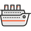 transportation, Boat, transport, ship, Cruise, Yacht, Ships Gainsboro icon