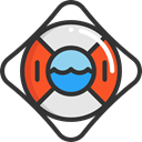 lifeguard, lifebuoy, Floating, security, help, Lifesaver, Tools And Utensils DarkSlateGray icon