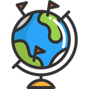 Planet Earth, Earth Globe, Earth Grid, planet, Geography, Maps And Flags, globe, Maps And Location DarkSlateGray icon