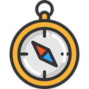 compass, Orientation, location, Direction, Tools And Utensils, Cardinal Points DarkSlateGray icon