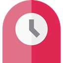 hour, minute, Tools And Utensils, Clock, time, Table Clock PaleVioletRed icon