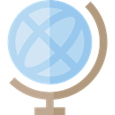globe, planet, Geography, Maps And Flags, Planet Earth, Earth Globe, Earth Grid, Maps And Location LightBlue icon