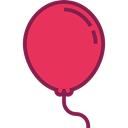 birthday, party, Balloon, balloons, decoration, Celebration, new year, Birthday And Party Crimson icon