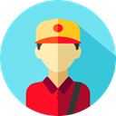 user, profile, Avatar, job, Social, Courier, profession, Professions And Jobs SkyBlue icon