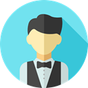user, profile, Avatar, job, Social, profession, Croupier, Professions And Jobs SkyBlue icon