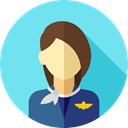 user, profile, Avatar, job, Social, Stewardess, profession, Professions And Jobs SkyBlue icon