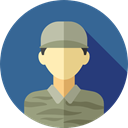 job, Social, soldier, profession, Professions And Jobs, user, profile, Avatar SteelBlue icon