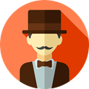 Avatar, job, Social, Gentleman, user, profile, profession, Professions And Jobs Coral icon