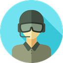 profession, Professions And Jobs, Avatar, job, Social, soldier, user, profile SkyBlue icon