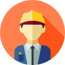 job, Social, Engineer, profession, Professions And Jobs, user, profile, Avatar Coral icon