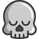medical, Dead, Healthcare And Medical, skull, dangerous, signs, Poisonous LightGray icon