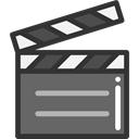 cinema, film, movie, Clapboard, Clapperboard, clapper, entertainment DarkSlateGray icon
