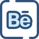 Logo, social media, social network, Behance, logotype, Brand, Brands And Logotypes DarkSlateBlue icon