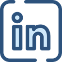 Logo, social media, Linkedin, social network, logotype, Brand, Brands And Logotypes DarkSlateBlue icon