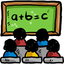 chalkboard, education, Blackboard, Classroom, School Material YellowGreen icon
