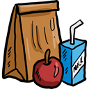 food, Lunch, Bag, dinner, meal, Fast food, paper bag, Bakery, Food And Restaurant Black icon