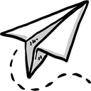 Message, paper plane, childhood, Origami, Airplane Origami, Art And Design Black icon