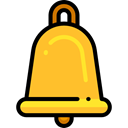music, Alert, Alarm, bell, musical instrument, Music And Multimedia Goldenrod icon