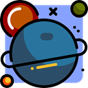 planet, education, universe, galaxy, Astronomy SteelBlue icon