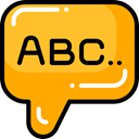 Conversation, Communications, Multimedia, Chat, Communication, speech bubble Goldenrod icon