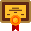 patent, education, degree, Certificate, diploma, contract Goldenrod icon