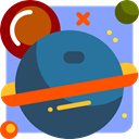 galaxy, Astronomy, planet, education, universe CornflowerBlue icon