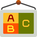 poster, school, Abc, education, learning LightGray icon