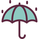Umbrella, weather, Protection, Rain, rainy, Tools And Utensils, Umbrellas Black icon