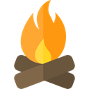 miscellaneous, hot, Burn, campfire, Flame, nature, Bonfire, Camping Black icon