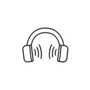 music, Headphones, listening, speakers, Beats, over ear, over ear headphones Black icon