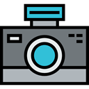 technology, electronics, photograph, picture, interface, digital, photo camera Gray icon
