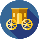 Carriage, transport, old, Antique, horses, transportation SteelBlue icon