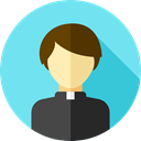Man, people, user, Avatar, job, Priest, christian, religious, profession, pastor, Occupation, Professions And Jobs SkyBlue icon