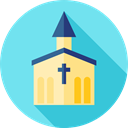 real estate, Architecture And City, church, religion, temple, buildings, Chapel, christian SkyBlue icon