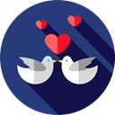 love, Animals, romantic, Love Birds, Heart DarkSlateBlue icon