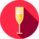food, glass, champagne, drinks, Refreshment, Food And Restaurant Crimson icon