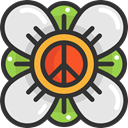 Flower, loving, Pacifism, love, hippie, nature, Peace DarkSlateGray icon