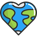 Peace, loving, Earth Globe, Heart Shaped, Pacifism, love, miscellaneous, hippie DodgerBlue icon