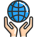 Hand, Hands, ecology, Ecology And Environment, Ecological, Planet Earth, Ecologic DarkSlateGray icon
